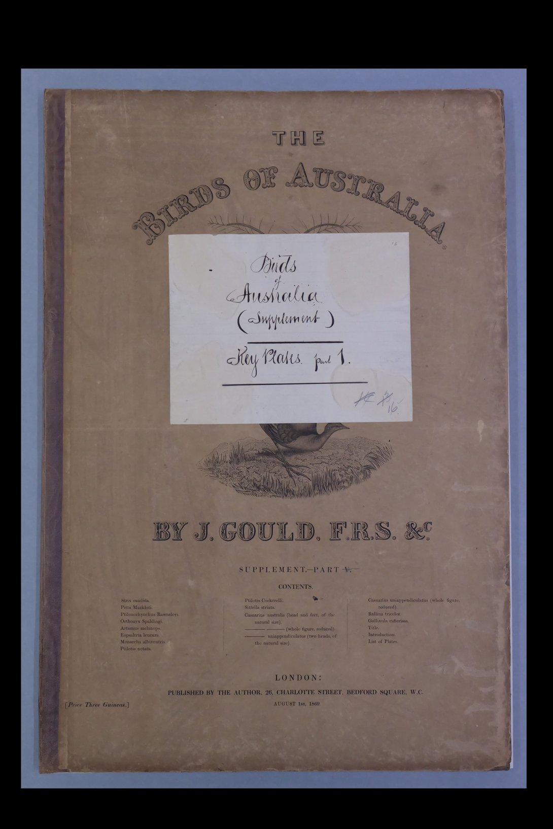 The Birds of Australia Gould Original cover - Part 1