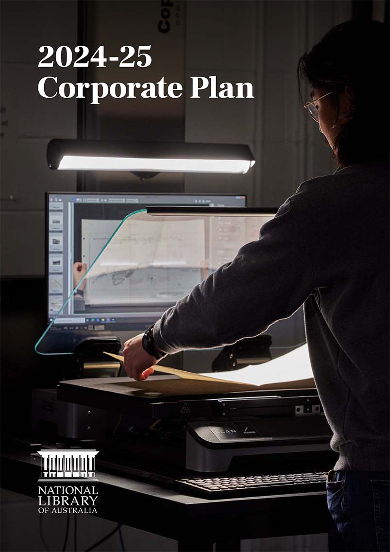 Cover of the 2024-2025 National Library of Australia Corporate Plan