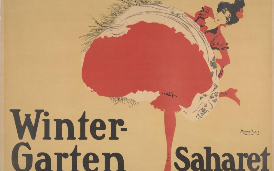 Dancer Saharet on a promotional poster for the Wintergarten in Berlin.