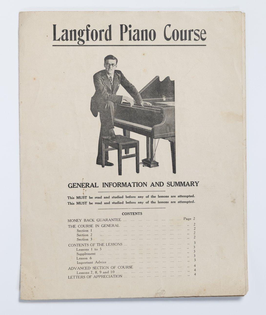 Langford Piano Course General Information and Summary