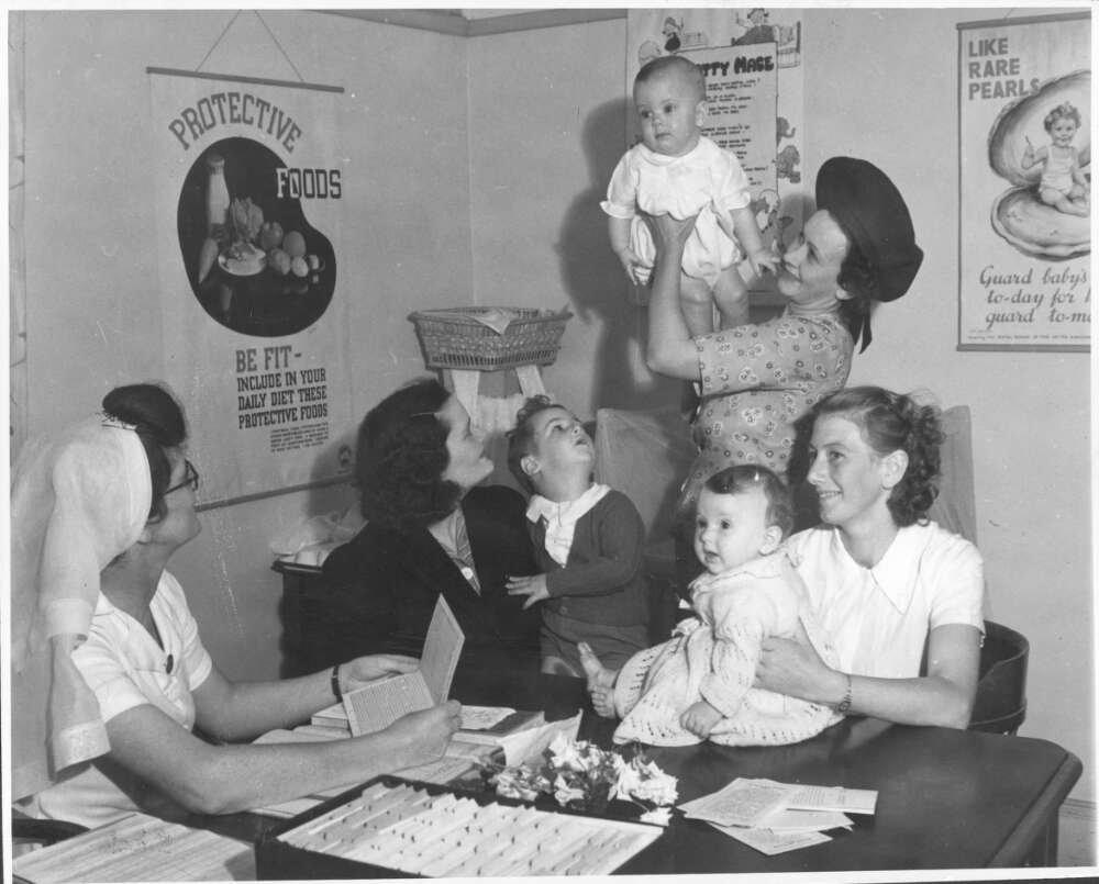 Mothers and Babies at the Drouin Infant Welfare Centre in Victoria