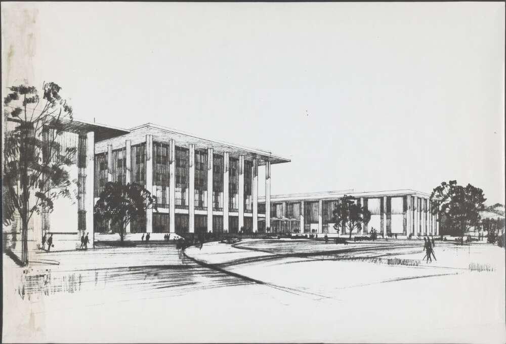 National Capital Development Commission Sketch of the National Library of Australia