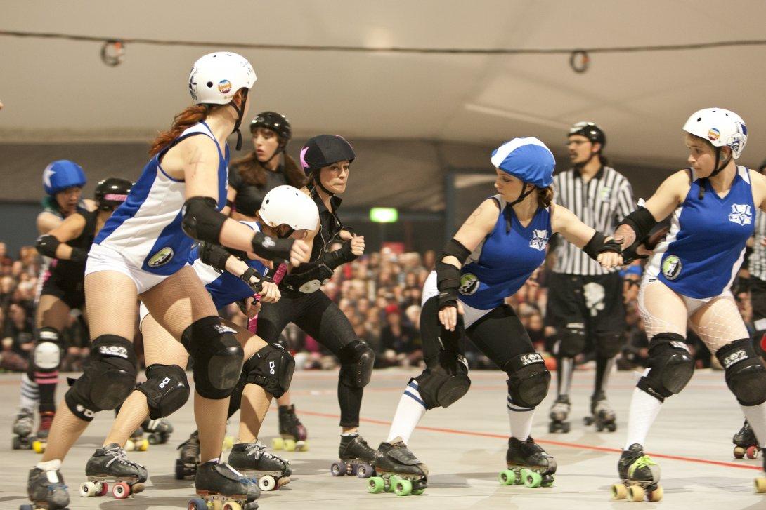 Texas Rollergirls Hotrod Honeys Bloody Mary - Victorian Derby League - Melbourne Showgrounds, Melbourne 23 July 2011