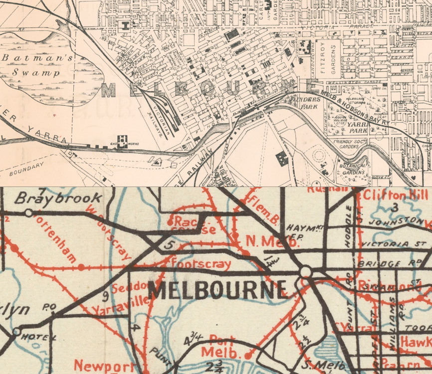 collection - New Map of Melbourne 1888